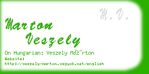 marton veszely business card